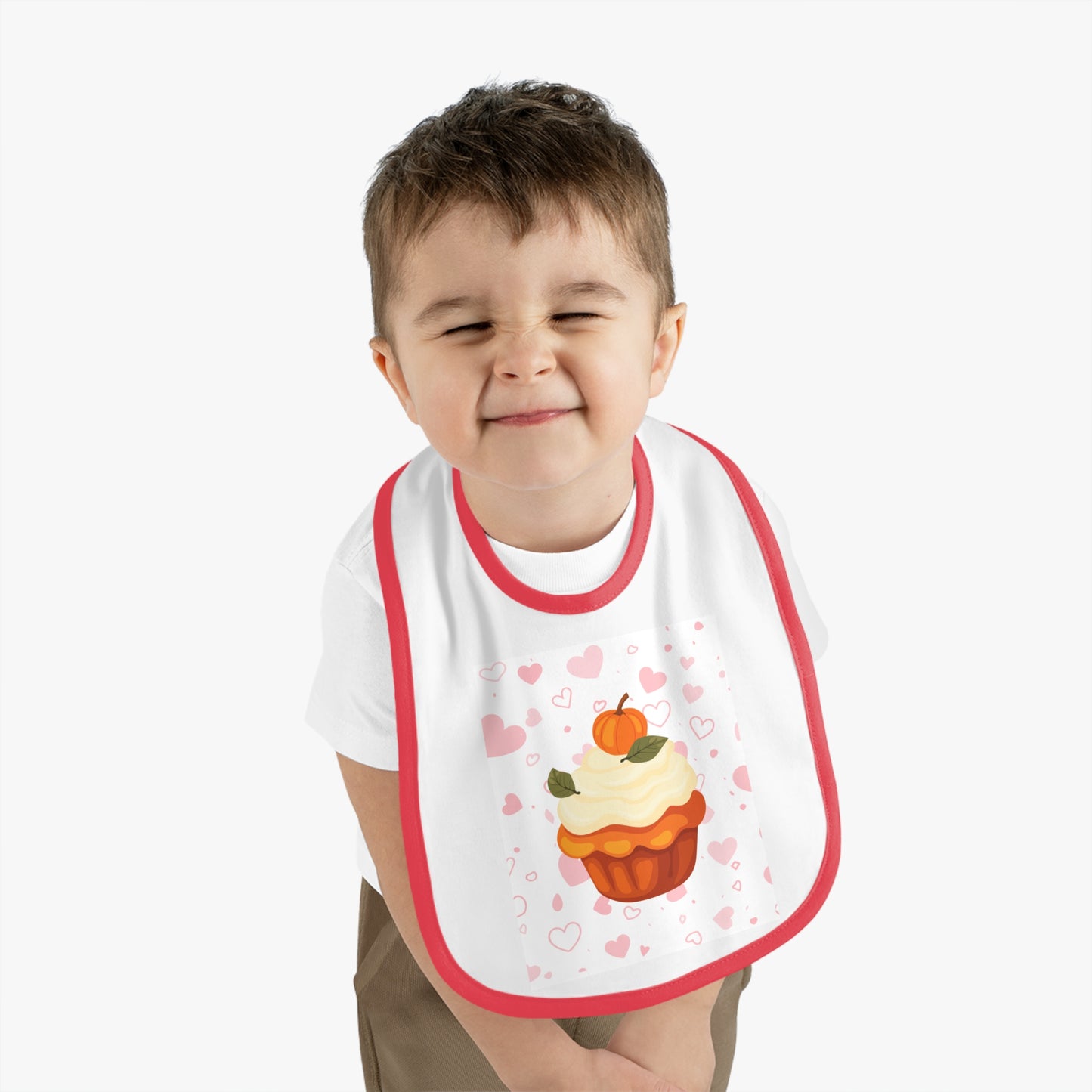 Baby Contrast Trim Jersey Bib