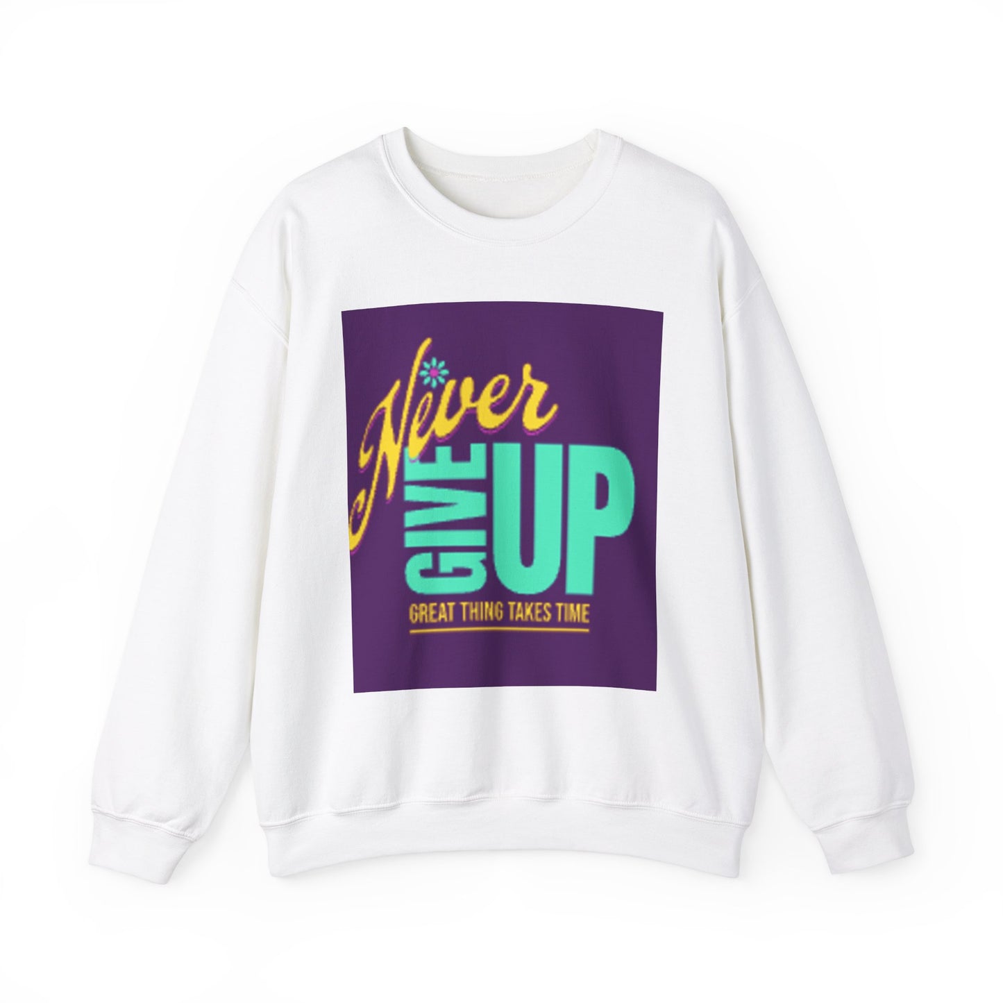 NEVER GIVE UP-Unisex Heavy Blend™ Crewneck Sweatshirt