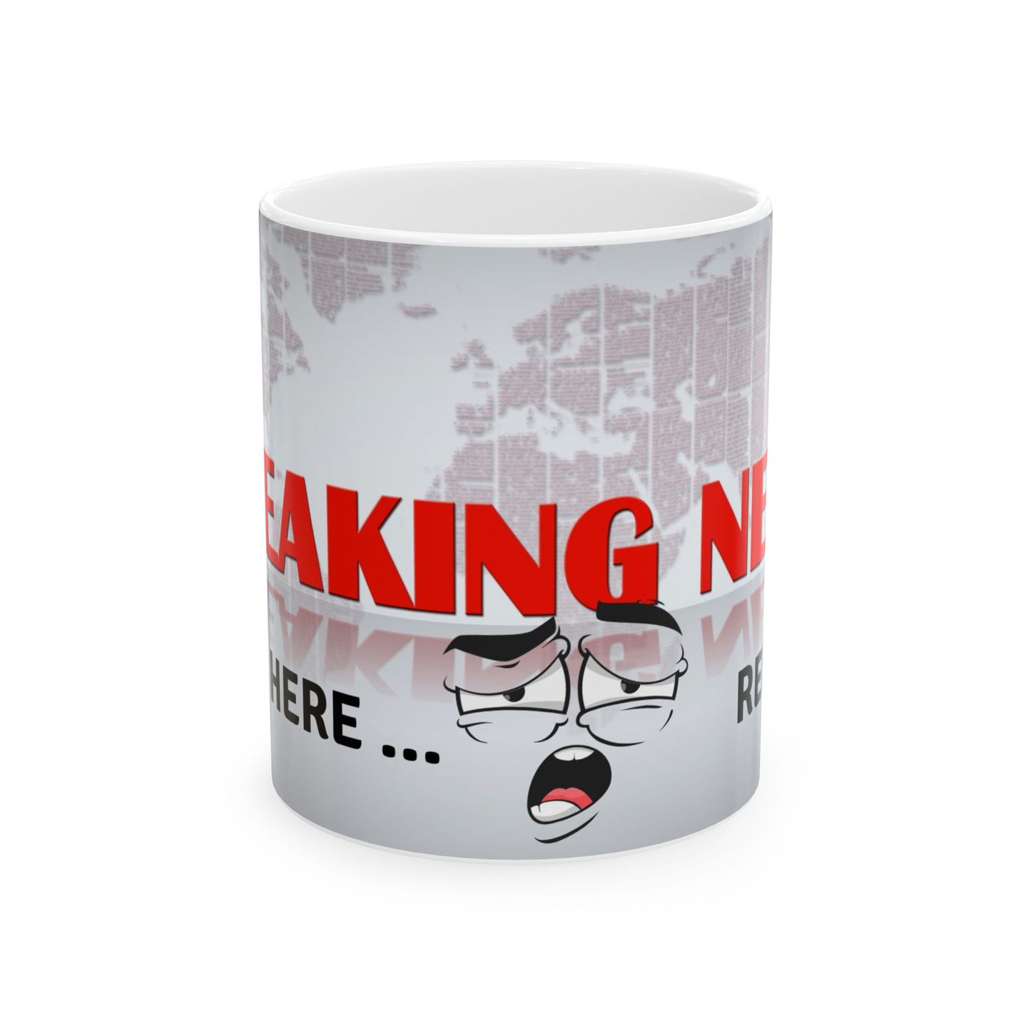 Funny Breaking News Ceramic Coffee Mug - Perfect Gift for News Lovers