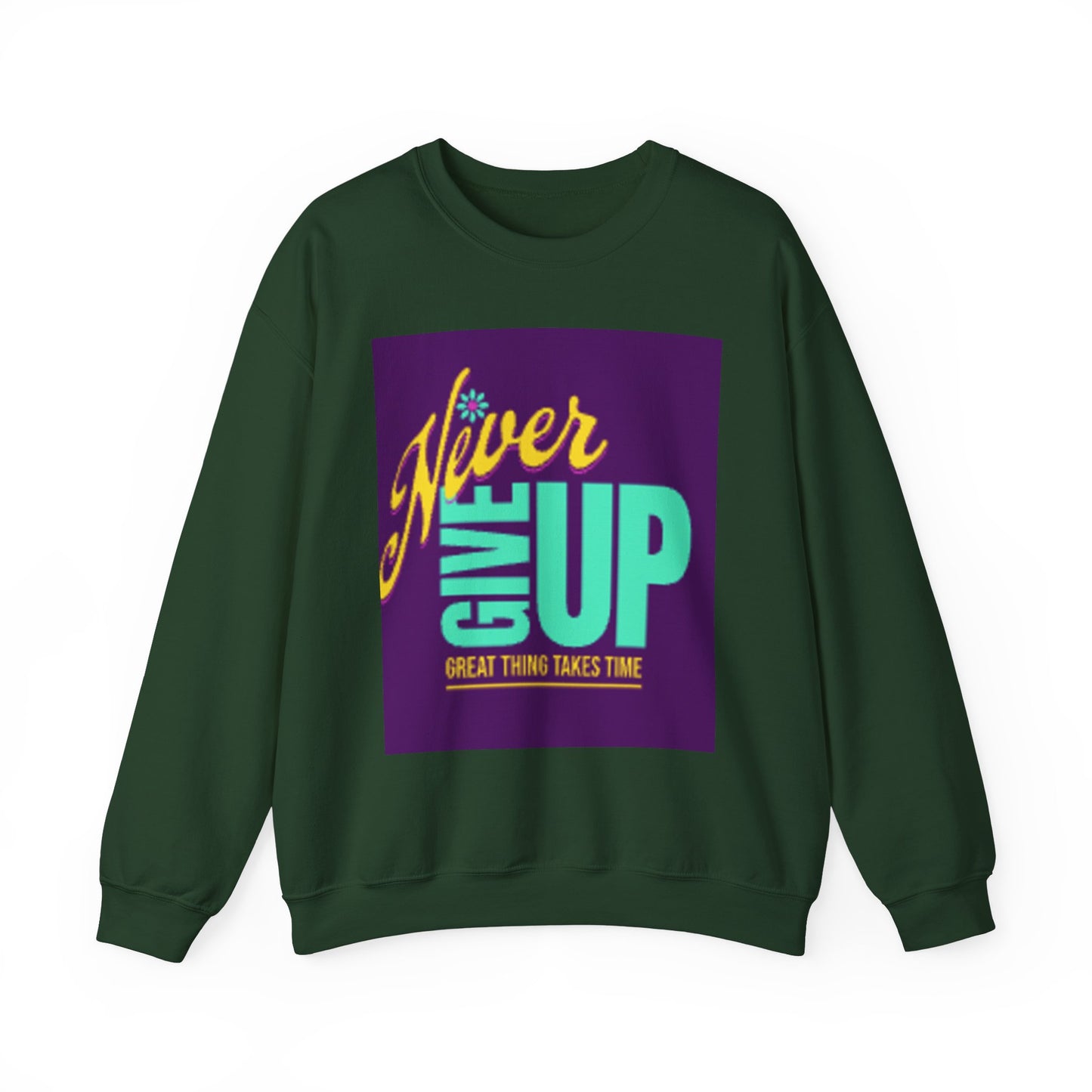 NEVER GIVE UP-Unisex Heavy Blend™ Crewneck Sweatshirt