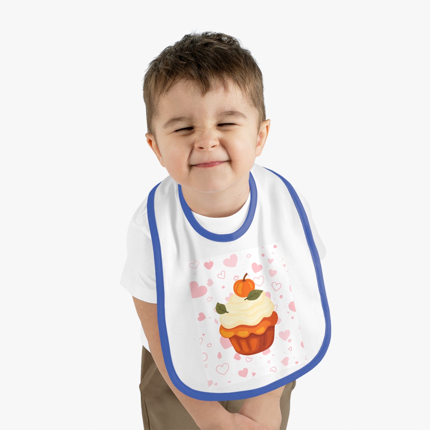 Baby Contrast Trim Jersey Bib