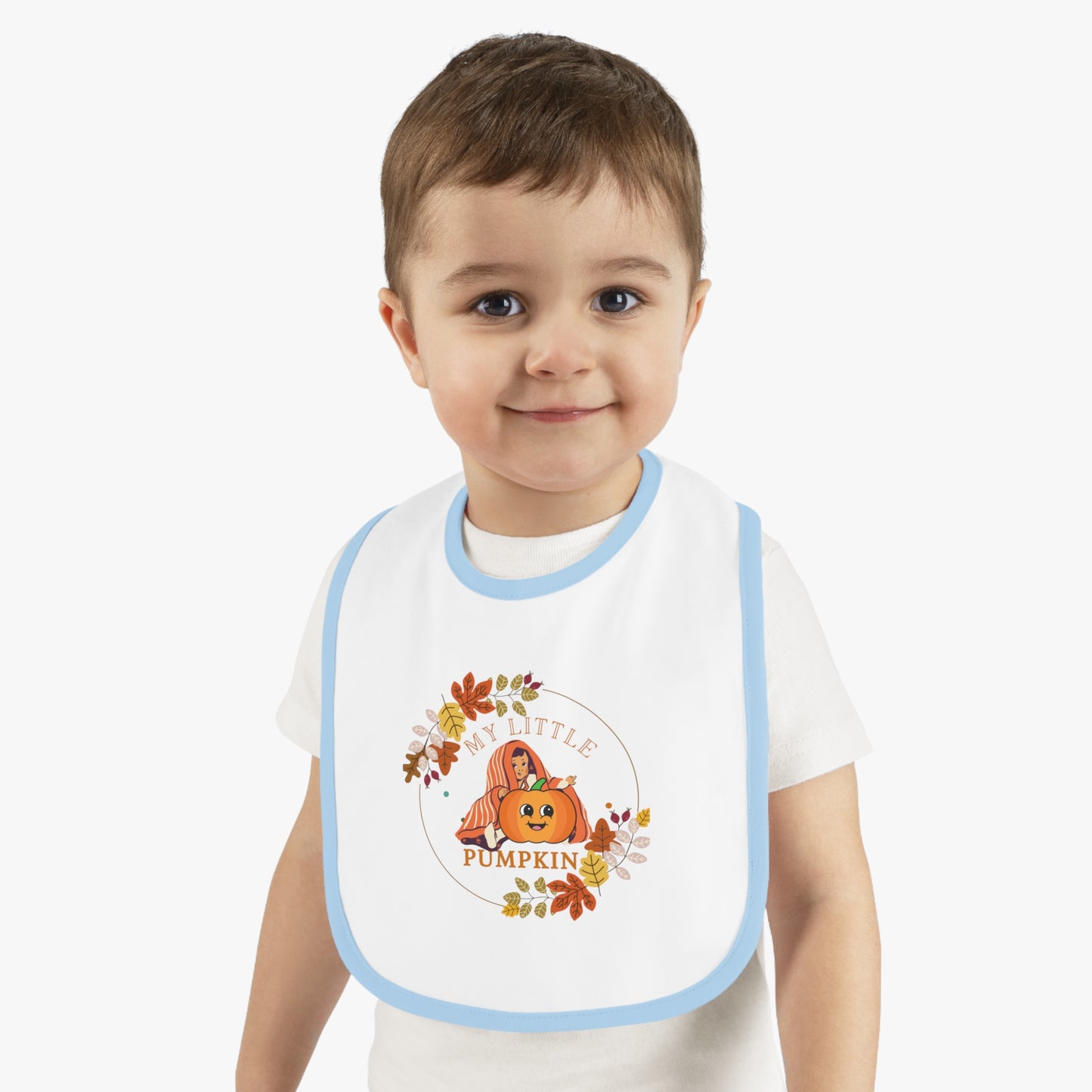 Baby Contrast Trim Jersey Bib