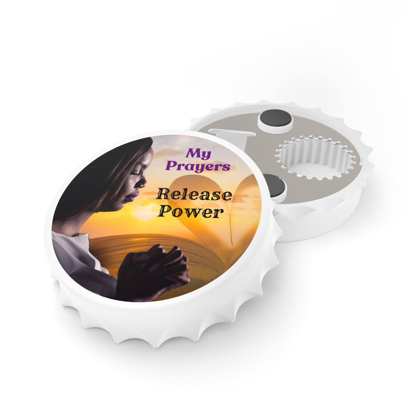 Inspirational Bottle Opener - "My Prayers Release Power" - Perfect for Gifts and Home Bars