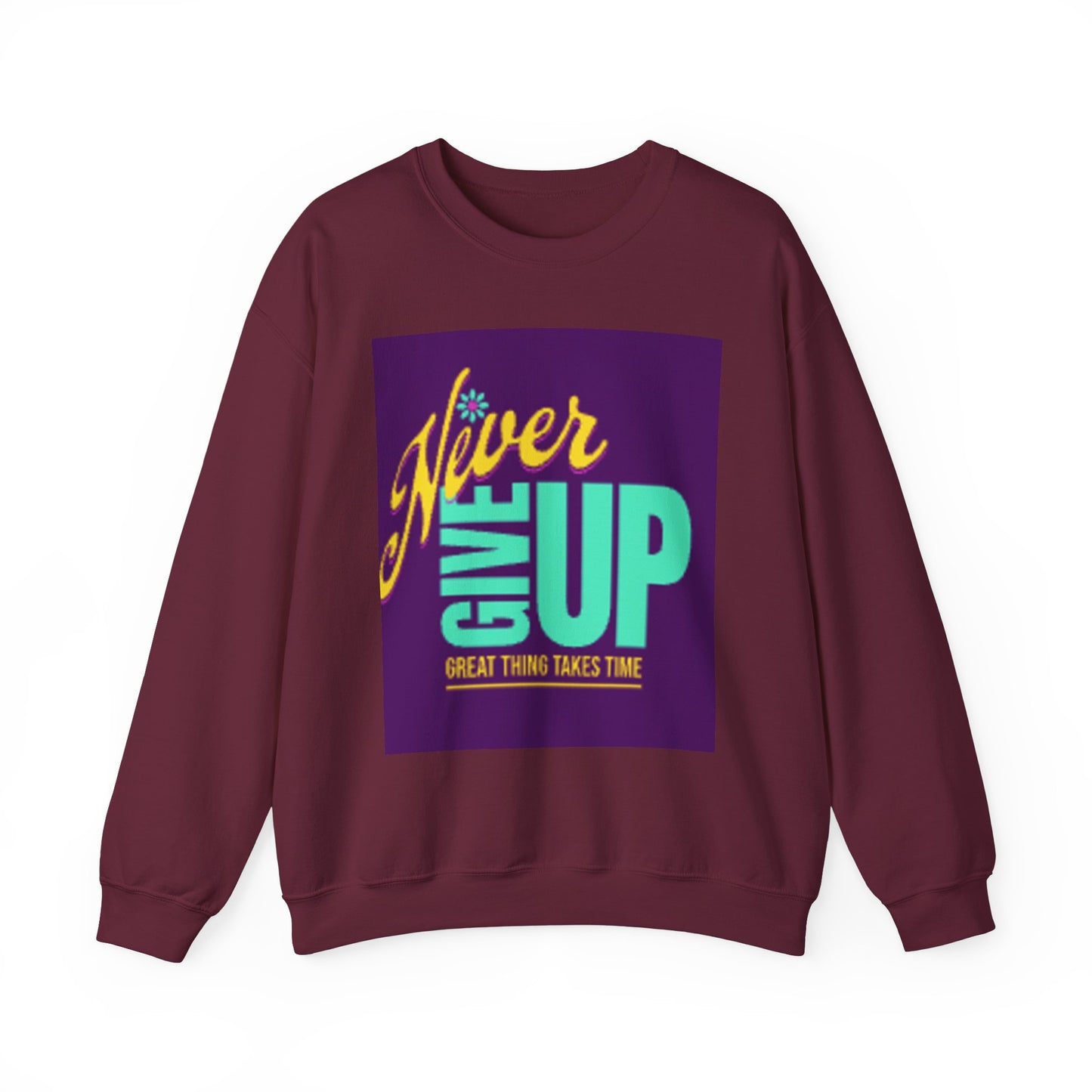 NEVER GIVE UP-Unisex Heavy Blend™ Crewneck Sweatshirt