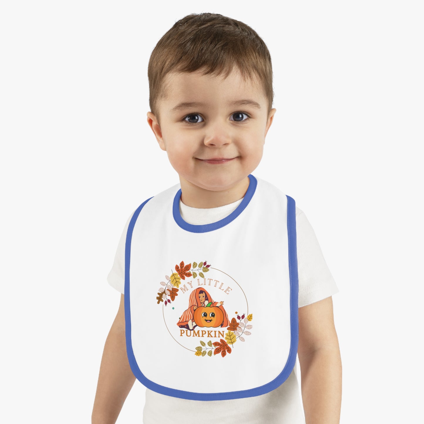 Baby Contrast Trim Jersey Bib