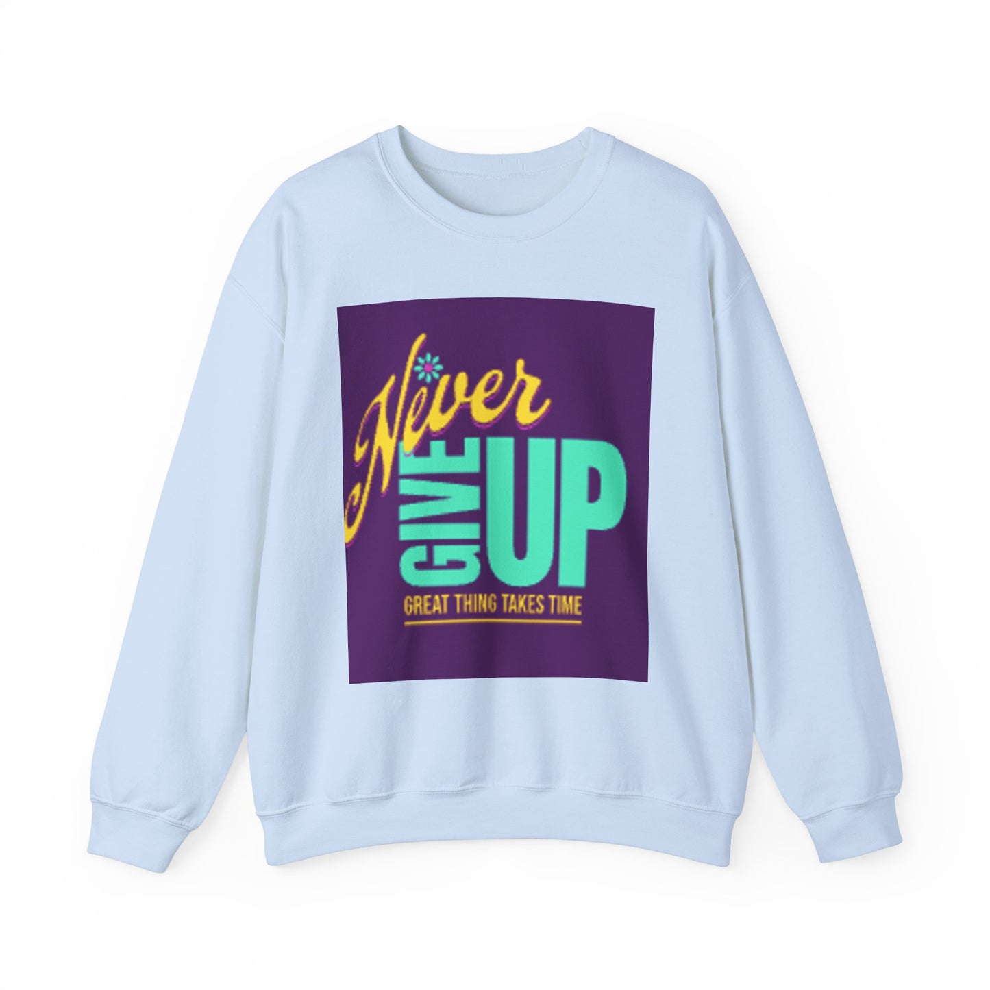 NEVER GIVE UP-Unisex Heavy Blend™ Crewneck Sweatshirt