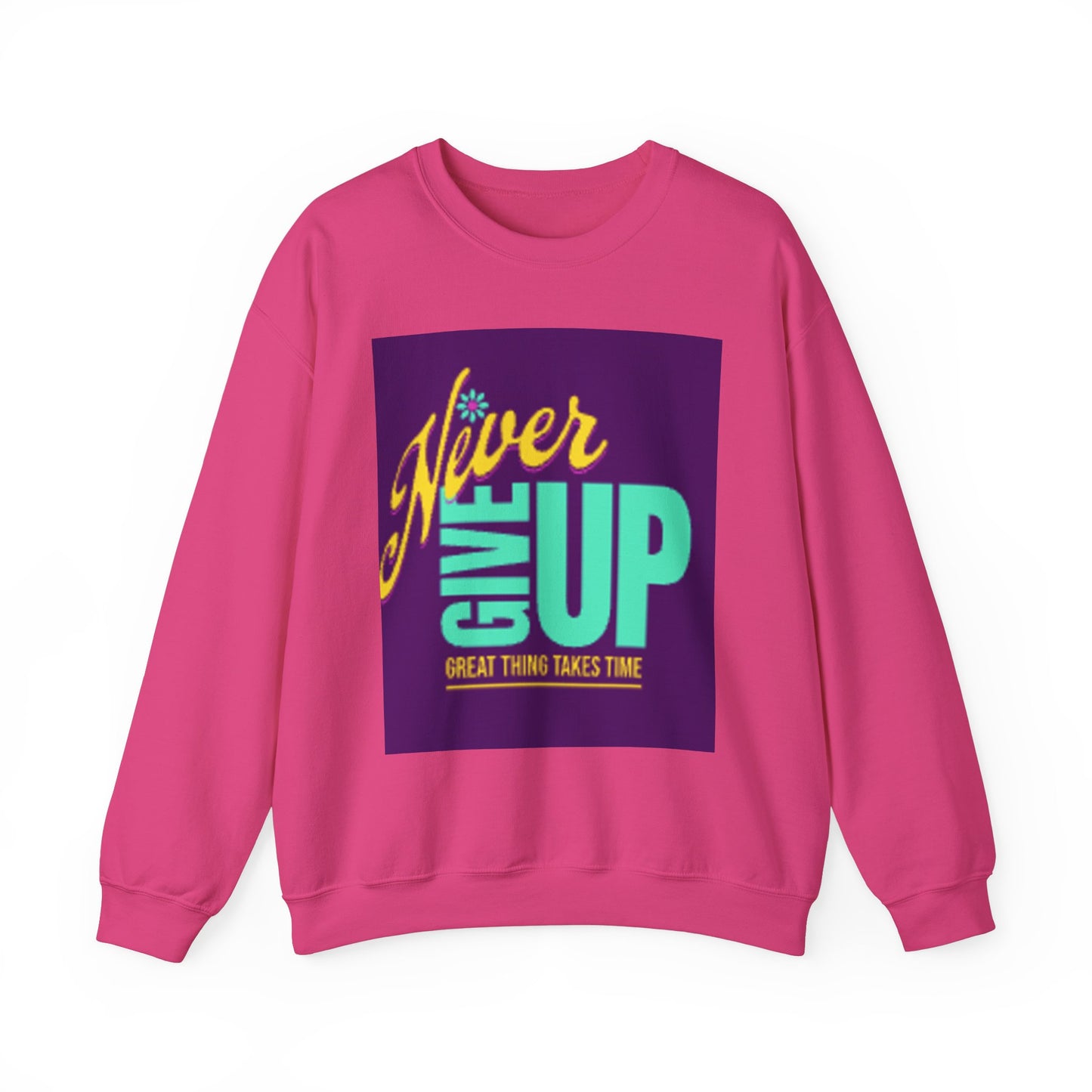 NEVER GIVE UP-Unisex Heavy Blend™ Crewneck Sweatshirt