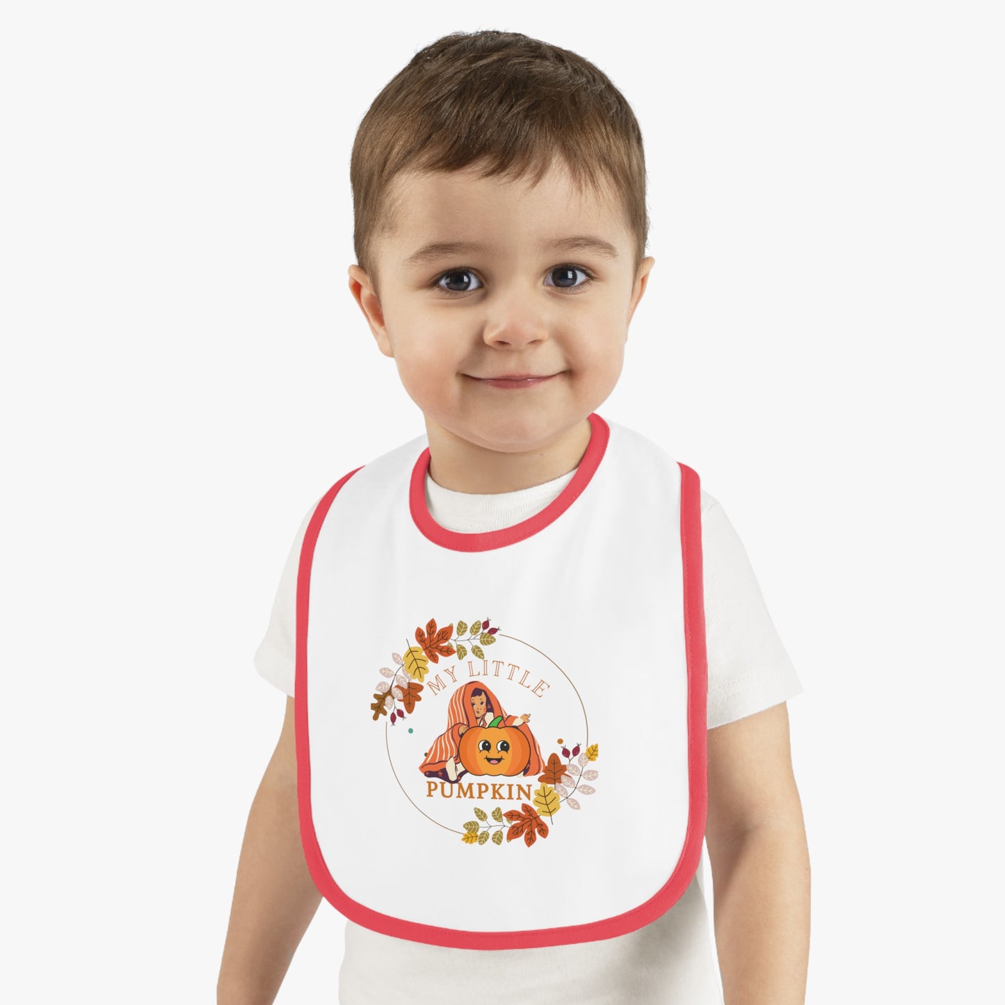 Baby Contrast Trim Jersey Bib