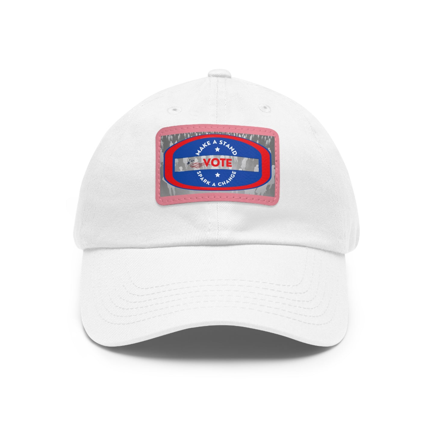 Dad Hat with Leather Patch (Rectangle)