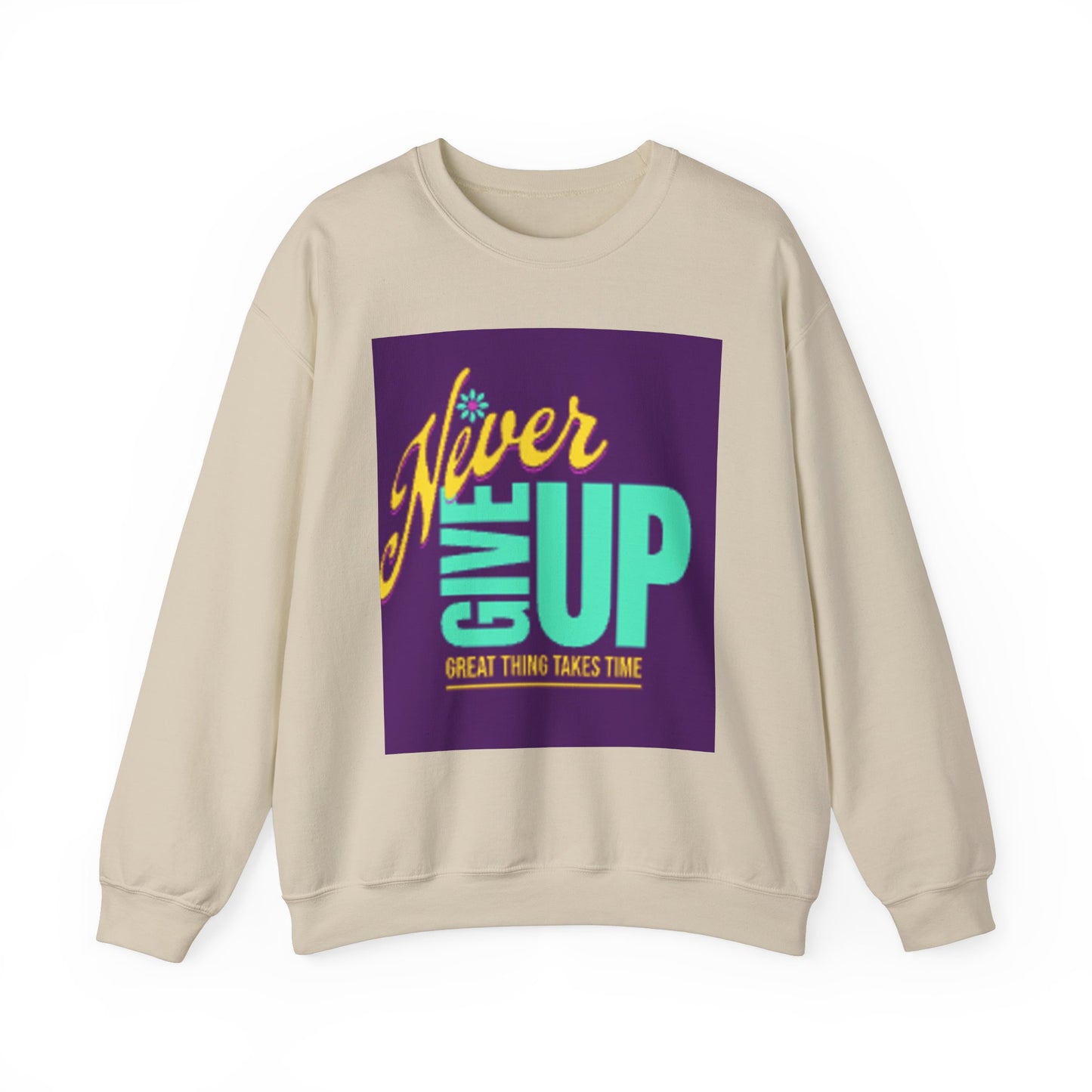 NEVER GIVE UP-Unisex Heavy Blend™ Crewneck Sweatshirt