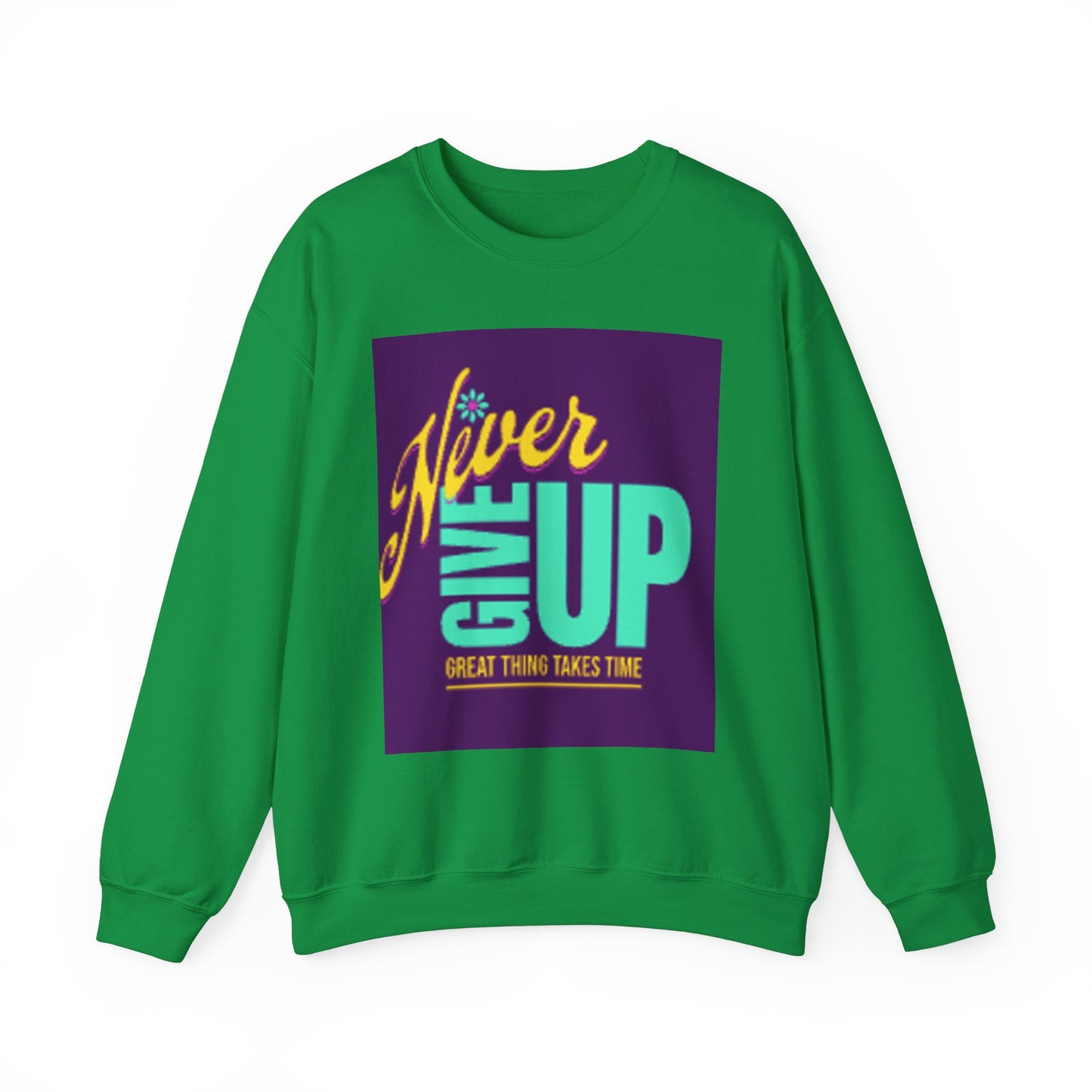 NEVER GIVE UP-Unisex Heavy Blend™ Crewneck Sweatshirt