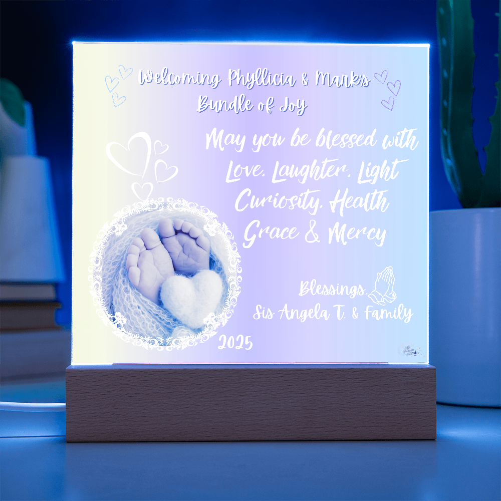 Welcome Bundle of Joy Acrylic Light