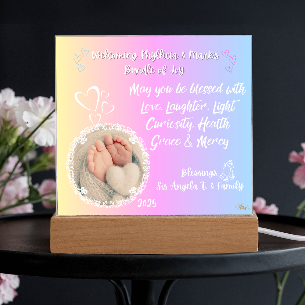 Welcome Bundle of Joy Acrylic Light