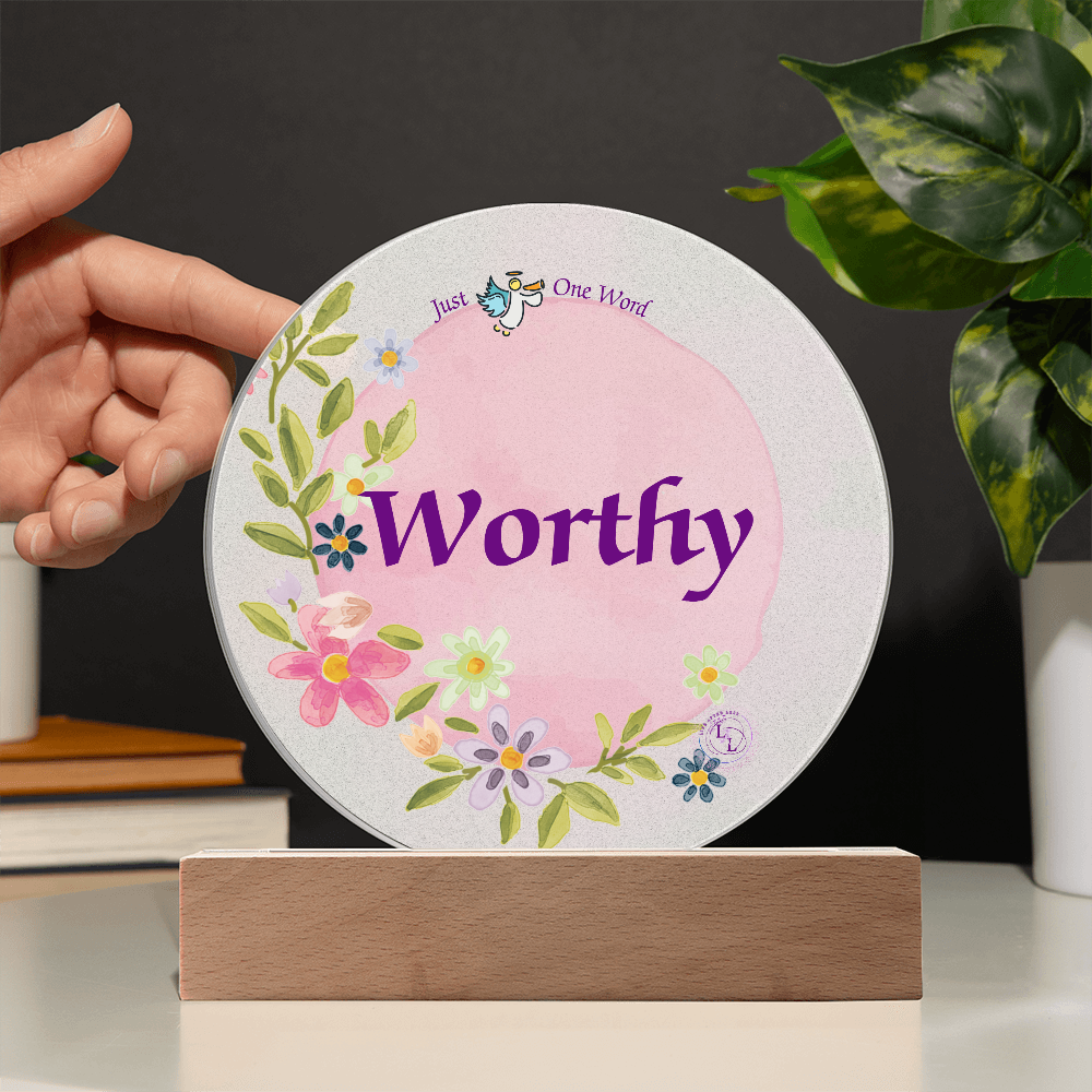 Worthy Acrylic Light-Wooden Base-Electric or Battery Operated