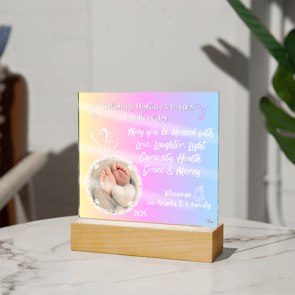 Welcome Bundle of Joy Acrylic Light