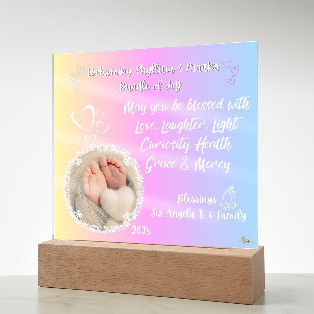 Welcome Bundle of Joy Acrylic Light