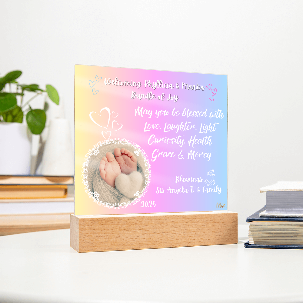 Welcome Bundle of Joy Acrylic Light