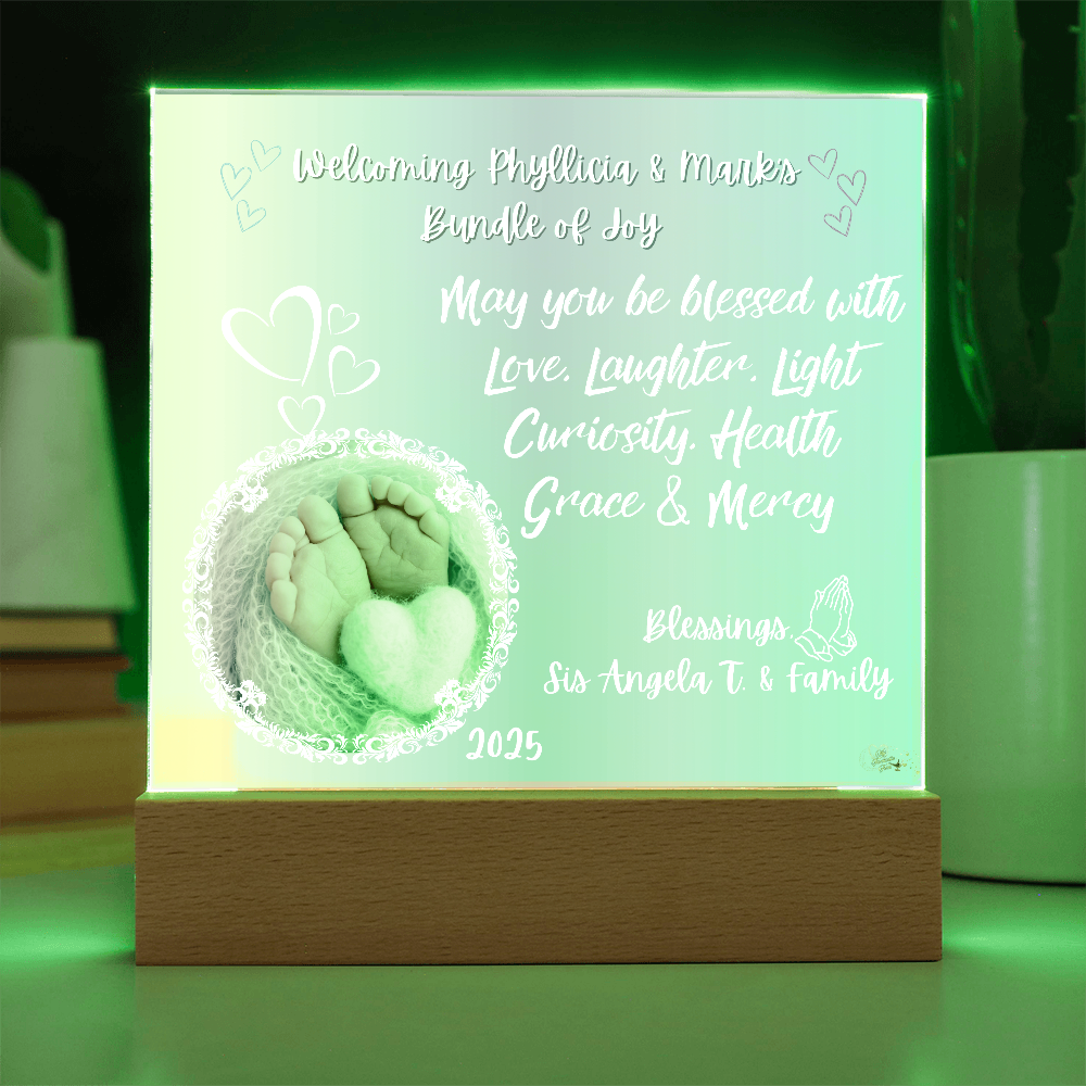 Welcome Bundle of Joy Acrylic Light