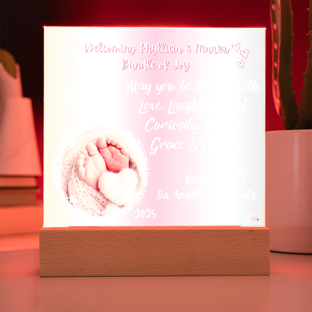 Welcome Bundle of Joy Acrylic Light